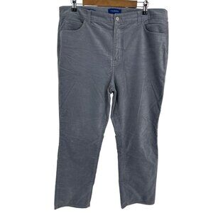 Talbots High-Waist Straight-Leg Gray Pants Women's Size 16 Petite